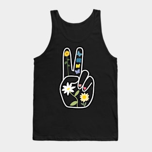 Peace Sign Flowers Tank Top